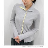 ライトグレー | ボタンデザインタートルニット | futier land