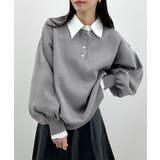 ライトグレー | 配色レイヤード風ニット | futier land