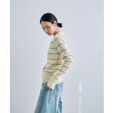 ボーダーポロ衿ニット | futier land | 詳細画像4 