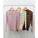 ボーダーポロ衿ニット | futier land | 詳細画像14 