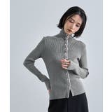 チャコールグレー | バイカラー2WAYニットトップス | futier land