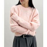 ピンク | モヘアパフスリーブニットトップス … | futier land