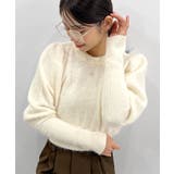 ホワイト | モヘアパフスリーブニットトップス … | futier land