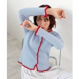 配色ステッチニットカーディガン | futier land | 詳細画像1 