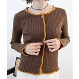 配色ステッチニットカーディガン | futier land | 詳細画像2