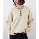 アイボリー | スウェットライク ヘンリーネックニット | futier land