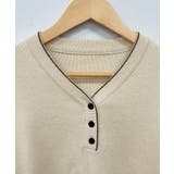 スウェットライク ヘンリーネックニット | futier land | 詳細画像13