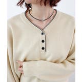 スウェットライク ヘンリーネックニット | futier land | 詳細画像4