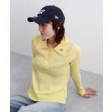 ロゴ刺繍ケーブルポロニット | futier land | 詳細画像6 