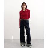 ロゴ刺繍ケーブルポロニット | futier land | 詳細画像11 