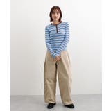 ヘンリーネック配色ボーダーリブニット | futier land | 詳細画像14 