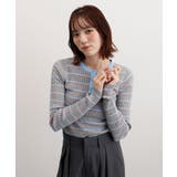 ヘンリーネック配色ボーダーリブニット | futier land | 詳細画像15 