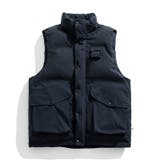 ネイビー | Fishing tech fake down vest | AVENT