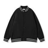ブラック×ブラック | Varsity Light Jacket | AVENT