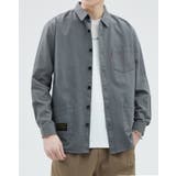 カーキグレー | Cotton Work Shirt Jacket | AVENT