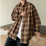 ブラウン | Multicolor Oversized Check | AVENT