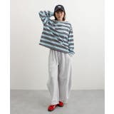 ロゴ刺繍ボーダーロンT | futier land | 詳細画像12 