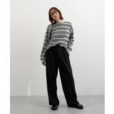 ロゴ刺繍ボーダーロンT | futier land | 詳細画像14 