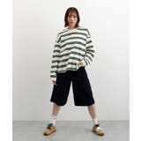 ロゴ刺繍ボーダーロンT | futier land | 詳細画像17 