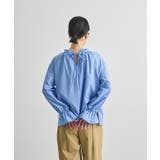 ブルー | 2wayフリルリボンブラウス | futier land