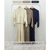 ニットワンピース×VネックカーデSET | futier land | 詳細画像2 