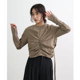 チェックギャザーショート丈ブラウス/シャツ | futier land | 詳細画像14 