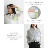 配色シアー短丈シャツ | futier land | 詳細画像4 