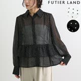 ブラック | シアードットペプラムブラウス | futier land