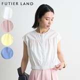ホワイト | ショート丈ギャザーブラウス | futier land