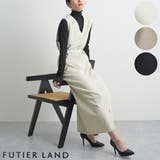 アイボリー | [前後2way]ベルト付きロングワンピース | futier land