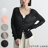 ブラック | Vネックシアーカーディガン | futier land