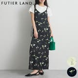 ブラック | フラワープリントキャミワンピース | futier land