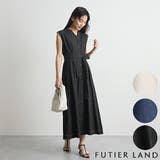 ブラック | ベルト付きデニムワンピース | futier land