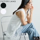 ホワイト | レース付きノースリーブTシャツ | futier land