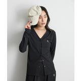 ブラック | ロゴ入りリブカーディガン【UVカット 接触冷感 吸水速乾 | futier land