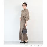 グレージュ | ニットワンピース×VネックカーデSET | futier land