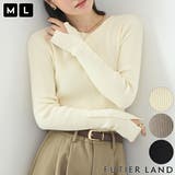 クロスネックリブニットトップス | futier land | 詳細画像1 