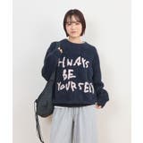 シャギーロゴニットトップス | futier land | 詳細画像10
