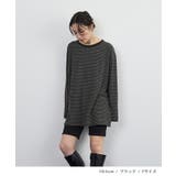 ブラック | ボーダー長袖トップス | futier land
