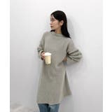 前後２wayでも華やぐ。zip付ミニ丈ニットワンピース | futier land | 詳細画像29 