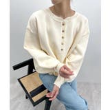 ゴールドボタンが映える。ヘンリーネックニットPO | futier land | 詳細画像33 