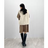 前後２wayでも華やぐ。zip付ミニ丈ニットワンピース | futier land | 詳細画像41 