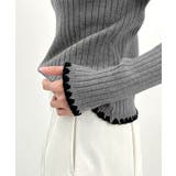 配色ステッチリブニット | futier land | 詳細画像10 