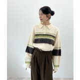 ふわっと包まれる幸せニット。アルパカタッチボーダーポロニット | futier land | 詳細画像27