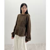 ふんわり袖で可愛さUP。ボリューム袖ペプラムニットトップス | futier land | 詳細画像14 