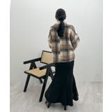 季節感をプラス。チェック柄ボアコート | futier land | 詳細画像13 