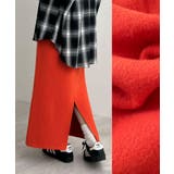 オレンジ(ロング丈) | 着る毛布＋3℃の温かさ。裏起毛ニットロングスカート | futier land
