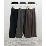 脚長シルエットが叶う。ウールライクツータックワイドパンツ | futier land | 詳細画像2 