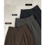 脚長シルエットが叶う。ウールライクツータックワイドパンツ | futier land | 詳細画像3 