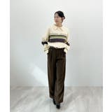 ふわっと包まれる幸せニット。アルパカタッチボーダーポロニット | futier land | 詳細画像30